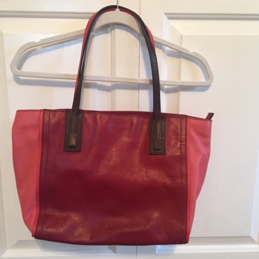 Fossil Colorblock tote purse handbag